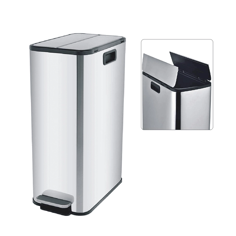 Double Open Pedal Trash Can